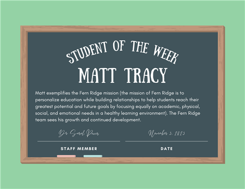 Student of the week